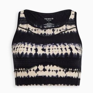 Black Tie Dye Wicking Active Sports Bra